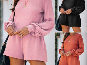Pure Color Casual Pajamas And Home Service Suits
