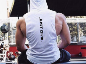 Fitness Vest Men Hooded Loose Clothes