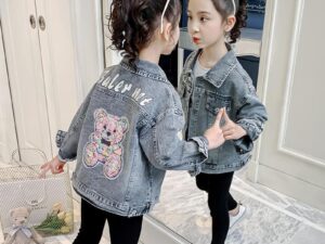 Cartoon Jacket Clothes Children Denim Tops